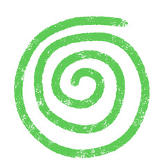 green spiral shape element