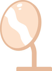 Round makeup mirror vector illustration