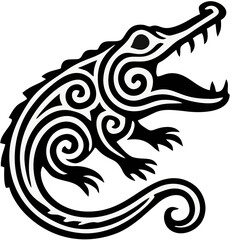 A collection of minimalist crocodile logos—each crafted with bold, clean lines and simplified geometric forms for optimal traceability and easy vector conversion. These designs balance fierce characte