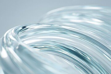 Abstract illustration of glass tubes bending and flowing gracefully, conveying a sense of fluidity and transparency
