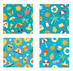 Beautiful seamless Summer Vacation Seamless pattern. vector illustration