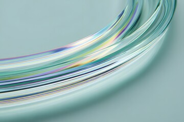 Abstract and elegant swirling lines in shades of green and blue, creating a sense of fluidity and movement