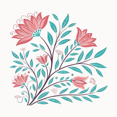 floral background abstract foliage vector image
