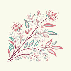 floral background abstract foliage vector image
