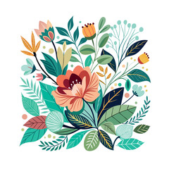 floral background abstract foliage vector image