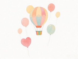 Naklejka premium vector illustration of a colorful balloons