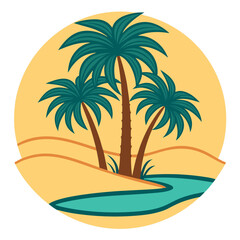 stylized-scene-of-a-desert-oasis-with-palm-trees-a.eps