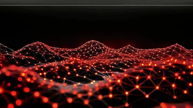 Abstract Network of Red Lightscapes