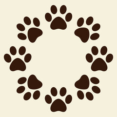 Fototapeta premium vector-pattern-of-stylized-paw-prints--generic-ani (2).eps