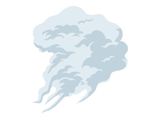 Car exhaust flow, dust cloud, smoke flow, fast motion animation