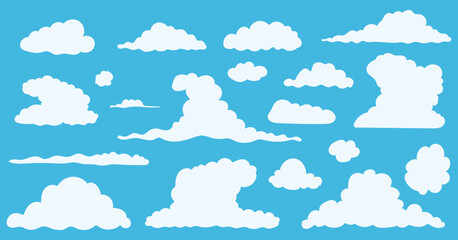 Captivating Cloud Patterns, cloud set vector, cartoon smoke