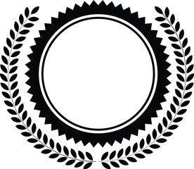 Laurel wreath vector isolated on white background