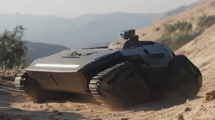 Futuristic armored vehicle