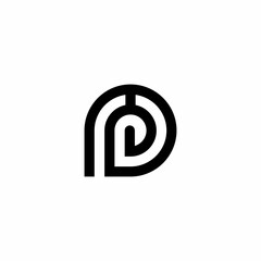 abstract initial letter . Monogram logo design, icon for luxury, elegant and random business Vector	