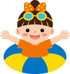 물놀이 하는 여자아이