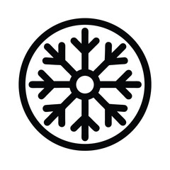 Obraz premium Freezing Symbol Icon Outline Vector Illustration