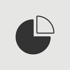 Vector Simple Isolated Pie Chart Icon