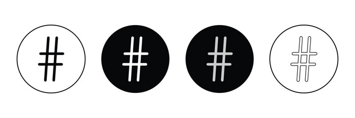Hashtag icon vector illustration. hashtag sign and symbol . Vector Illustration . EPS 10 .