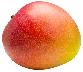 Fresh Red Mango isolated on white background, Red Taiwan Ping Guo Wen Mango on white background,PNG file.