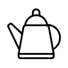 Obraz premium Kettle Icon Outline Vector Illustration