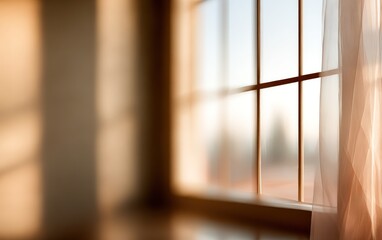 Sunlight streams through a window