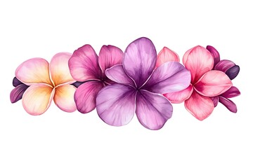 Obraz premium Elegant and Vibrant Watercolor Floral Arrangement with Soft Pink and Purple Flowers