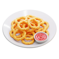 Fried Onion Rings with Dipping Sauce