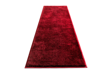 Long red carpet isolated on transparent background