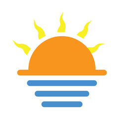 sunrise icon logo template