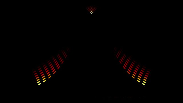 yellow orange on plain black background animation video concept