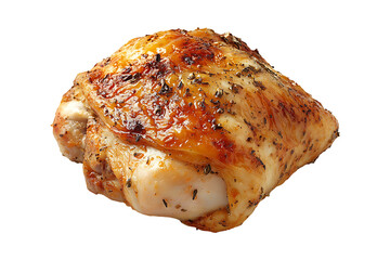 Roasted chicken hip isolated on transparent background