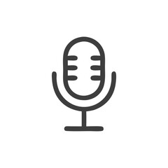 Voice chat icon ideal for communication apps, featuring a simple microphone design for clear conversations. Perfect for digital platforms.