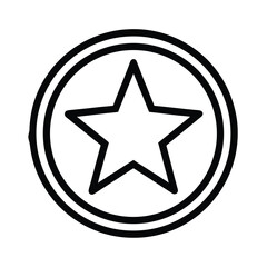 Obraz premium Star Rating Icon Outline Vector Illustration