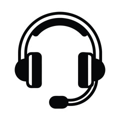 Support Headset Icon Outline Vector Illustration