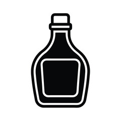 Syrup Bottle Icon Outline Vector Illustration