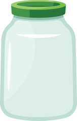 Empty glass jar for preserving