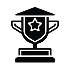 Academic Award Icon Outline Vector Illustration
