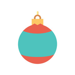 Flat color style and minimalist of a christmas ornament Vector illustration