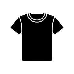 Naklejka premium Basic short-sleeve T-shirt icon filled – symbol of casual wear