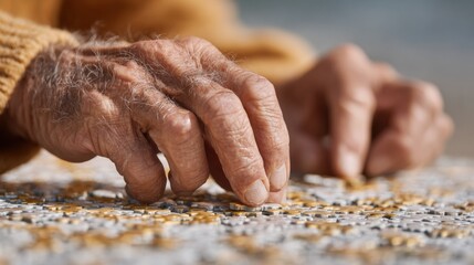 Diverse Senior Friends Collaborating on Puzzle at Home to Boost Brain Health and Social Connection with Warm, Focused Interaction