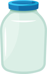 Mason glass jar vector illustration