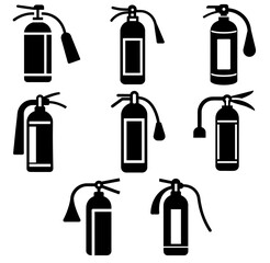 Fototapeta premium Fire Extinguisher Vector Clipart Silhouette