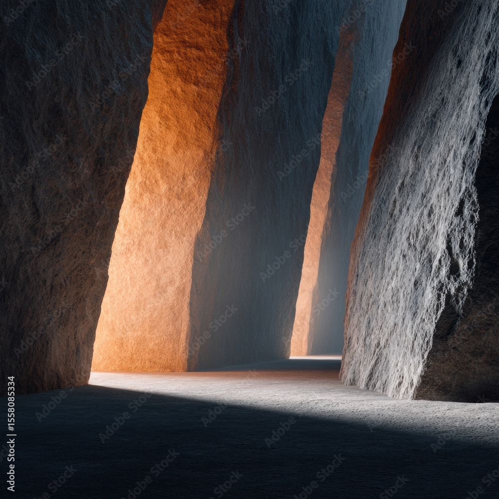 Aufkleber Rugged Mining Tunnel Interior with Real-Time IoT Asset Tracking for Enhanced Safety and Efficient Resource Management in Industrial Automation