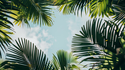 Tropical leaves. Dark botanical background tropical leaves