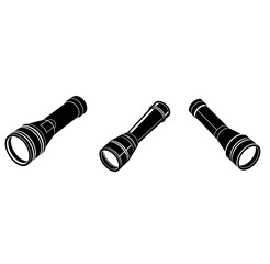 flashlight silhouette vector illustration
