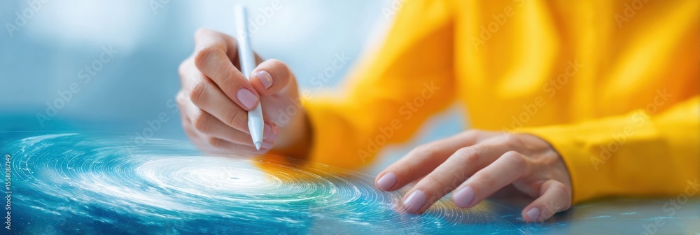 Poster Digital Hurricane Tracking Interface with Stylus Gesture Mapping Atmospheric Pressure Over Southern US for Advanced Emergency Forecasting