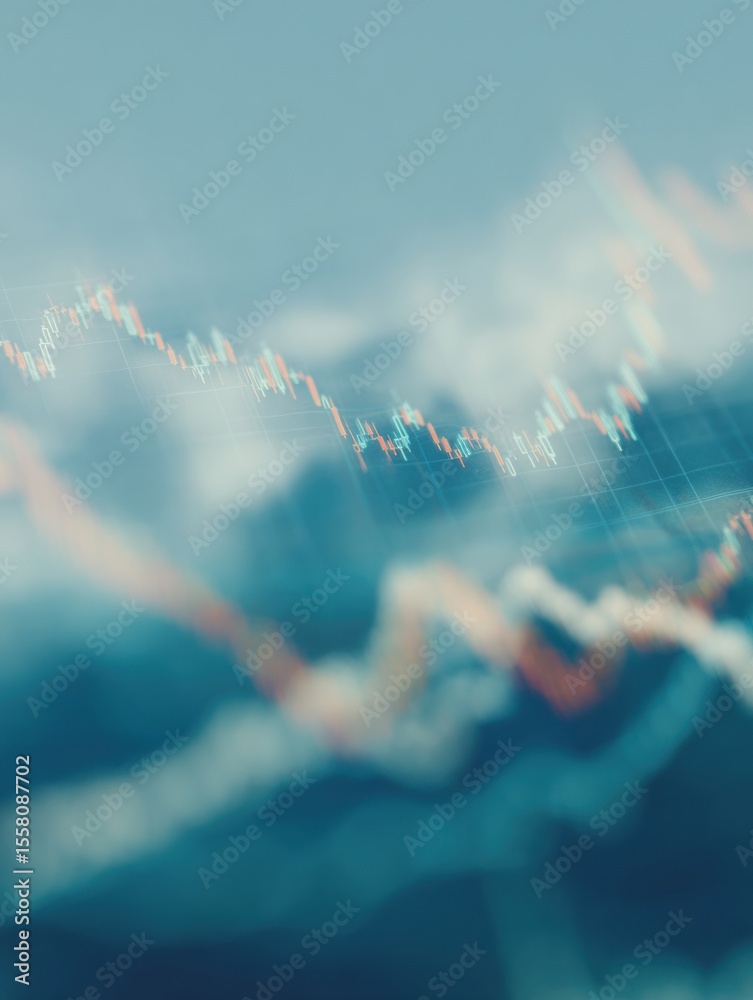 Poster Dynamic Financial Simulation with Digital Stock Market Charts and Analytics for Modern Investment Strategies and Tech-Driven Trading Insights