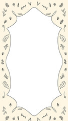frame with floral ornament - floral pattern frame