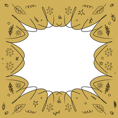 autumn leaves frame - floral pattern frame