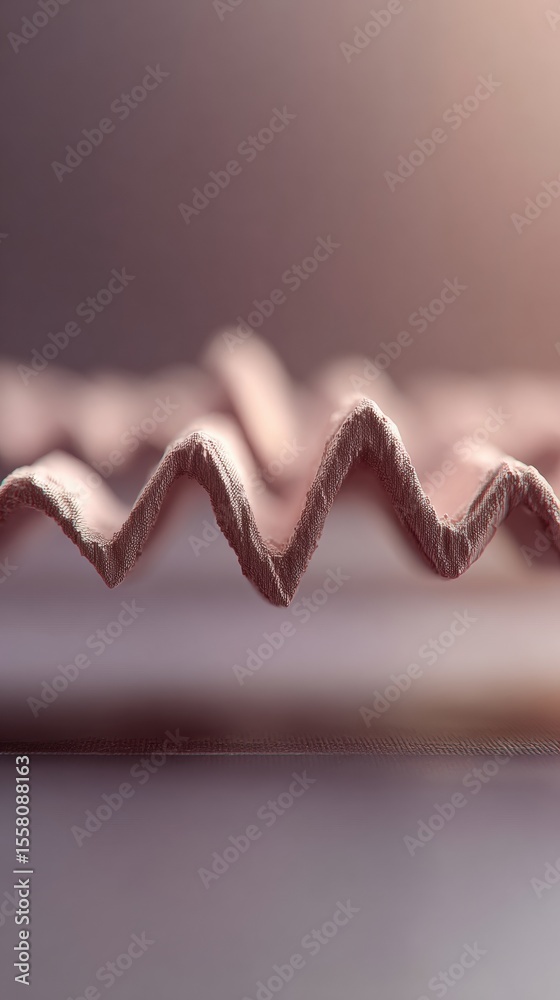 Poster Closeup of a jagged seismograph wave form representing earthquake seismic activity on lined grid for scientific analysis and disaster response